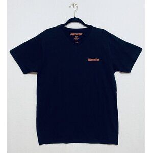 Jagermeister V Neck Shirt Adult Size Large Black Fitted Embroidered Logo